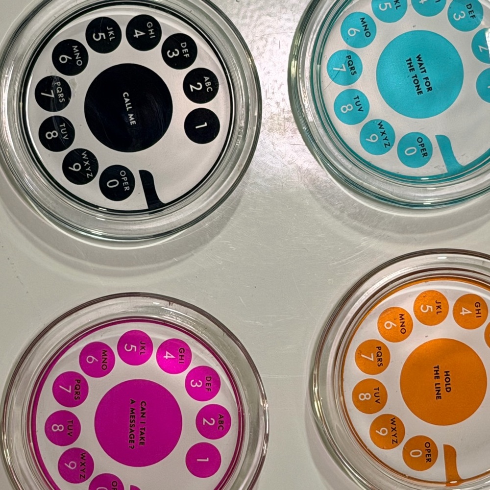 Lenox/Kate Spade Vintage Rotary Dial Coaster Set - Picture 2 of 3